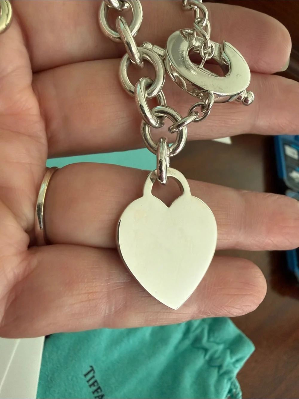 21” Please Return To Tiffany Heart Tag Toggle Necklace